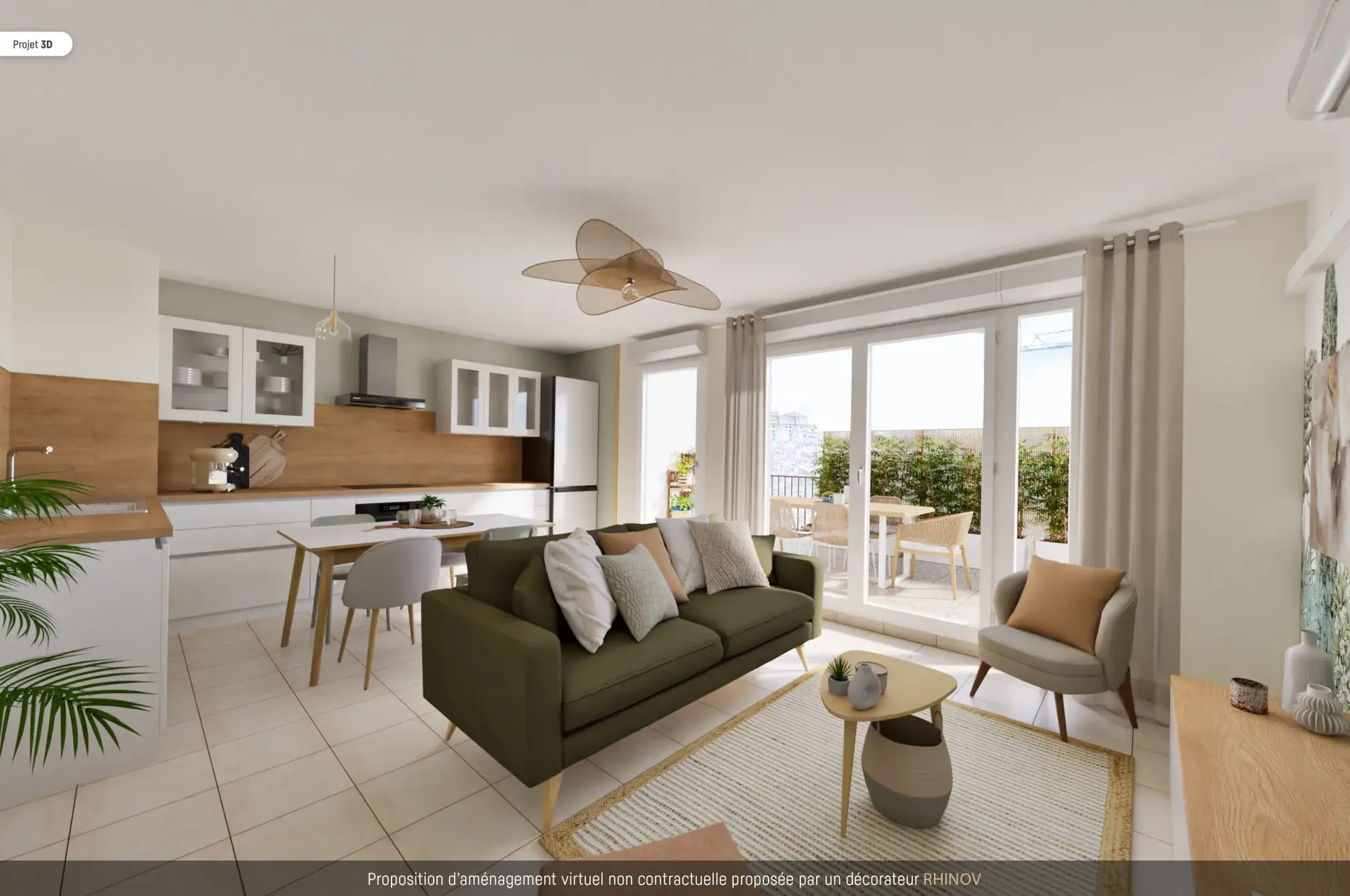Appartement 4 pièces avec terrasse et parking à Marseille - Saint-Lazare 
