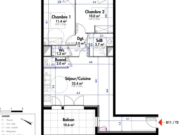 Appartement T3 neuf de 63,8 m² à Septème avec terrasse et stationnement privé 