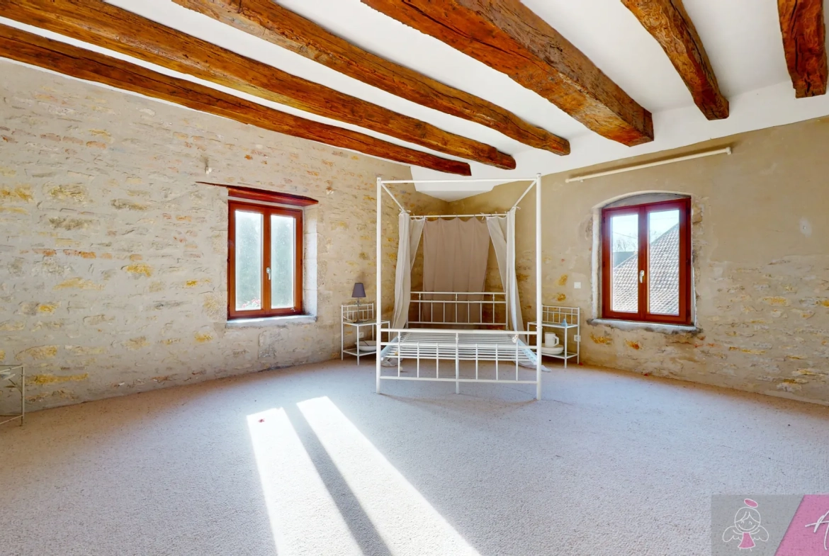 Belle maison en pierre de 264 m² à Tassenières avec grand terrain 