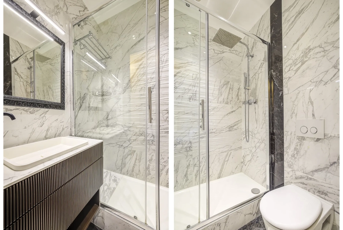 Appartement 2 pièces rénové avec cour intérieure dans le Carré d’Or à Nice 