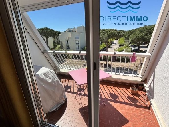 Appartement F2 rénové avec deux terrasses à La Grande Motte le Ponant