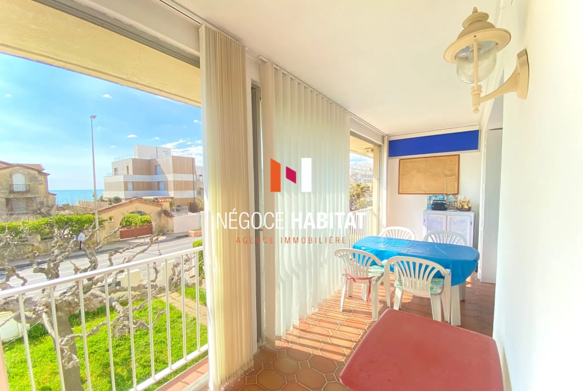 Bel appartement T3 avec vue mer à Palavas-les-Flots - Loggia plein sud 