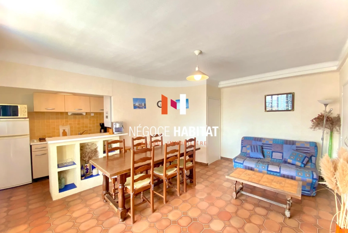 Bel appartement T3 avec vue mer à Palavas-les-Flots - Loggia plein sud 