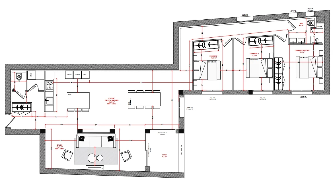 Appartement rénové de standing au cœur de Bagnères-de-Bigorre avec terrasse et vue Coustous 