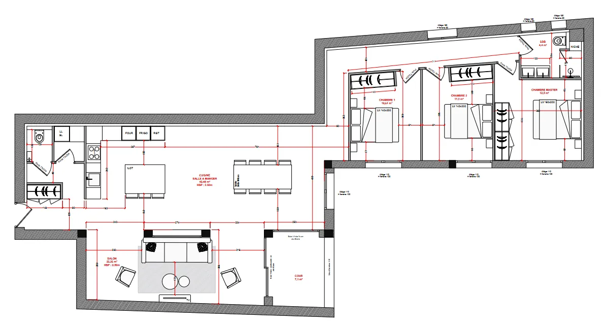 Appartement rénové de standing au cœur de Bagnères-de-Bigorre avec terrasse et vue Coustous 