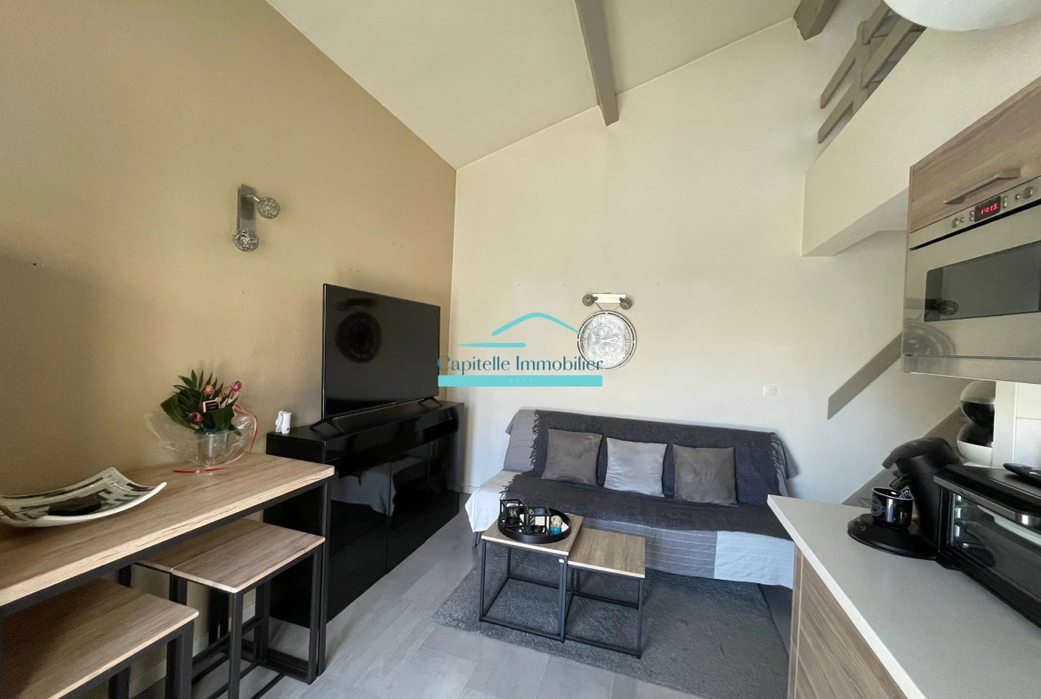 Maison T2 avec mezzanine, jardin exposé sud-ouest à Vic-la-Gardiole 