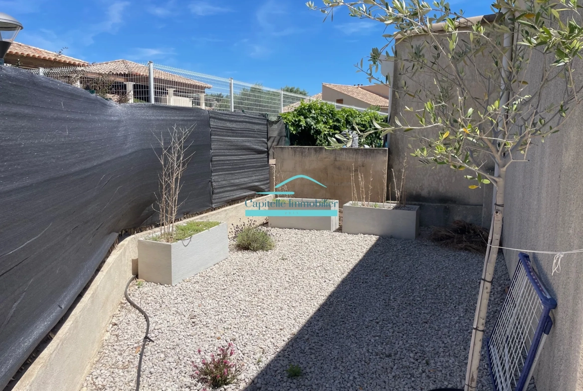 Maison T2 avec mezzanine, jardin exposé sud-ouest à Vic-la-Gardiole 