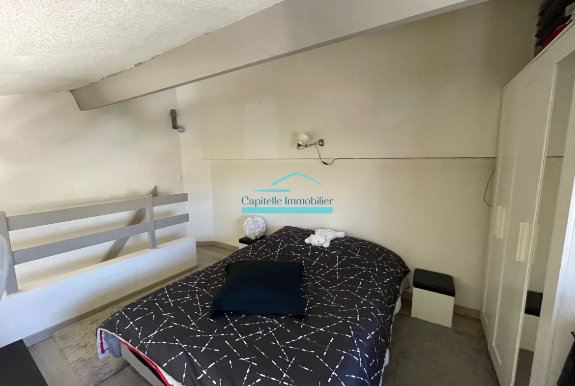 Maison T2 avec mezzanine, jardin exposé sud-ouest à Vic-la-Gardiole 