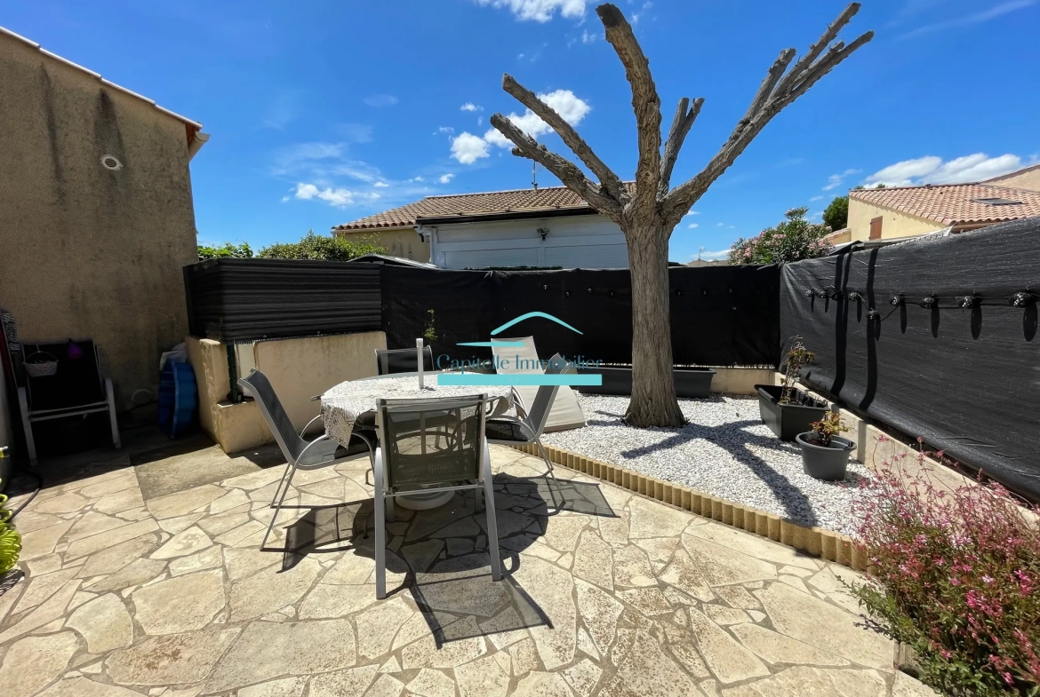 Maison T2 avec mezzanine, jardin exposé sud-ouest à Vic-la-Gardiole 