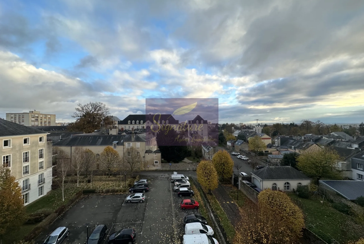 Appartement T3 en dernier étage avec grand balcon plein sud à Le Mans 