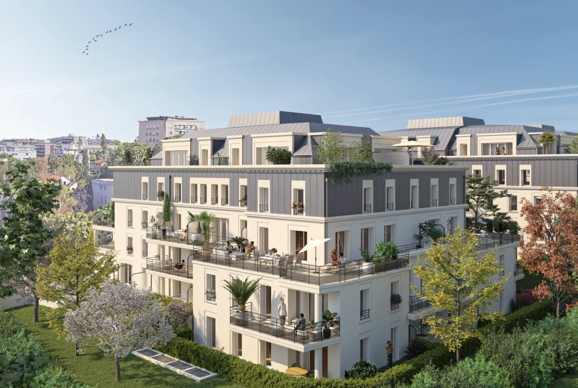 Vente d'un appartement 2 pièces de 32,80 m² avec terrasse à Le Plessis-Robinson 