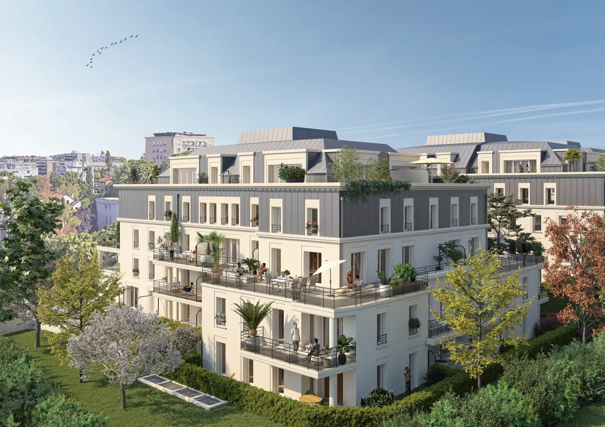 Vente d'un appartement 2 pièces de 32,80 m² avec terrasse à Le Plessis-Robinson 