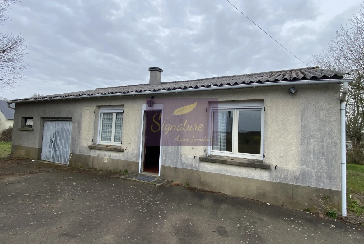 Maison de plain-pied avec terrain constructible à Change (72560) 
