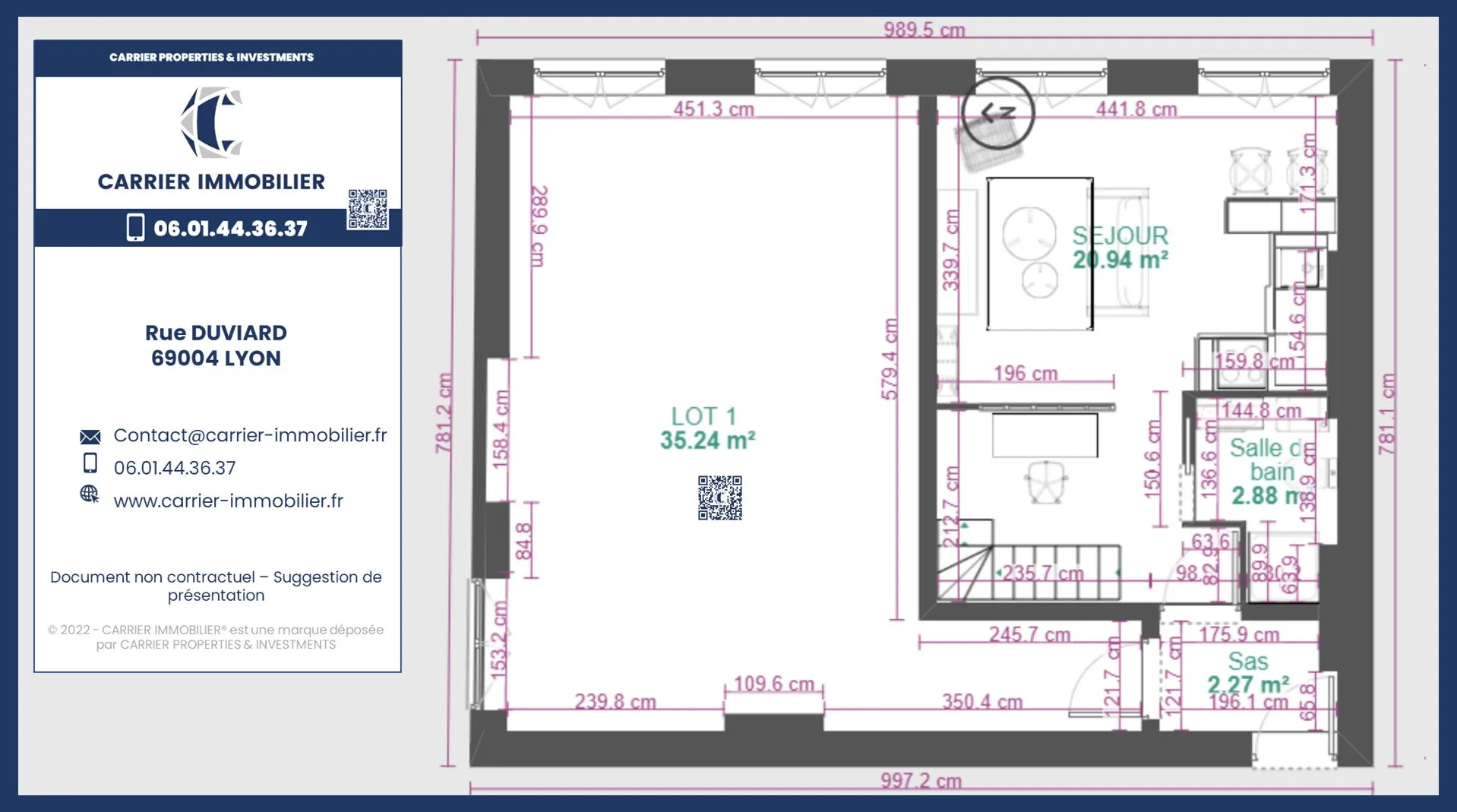 Appartement à rénover de 24 m² avec mezzanine à Lyon – Rue Duviard, parfait pour investissement 