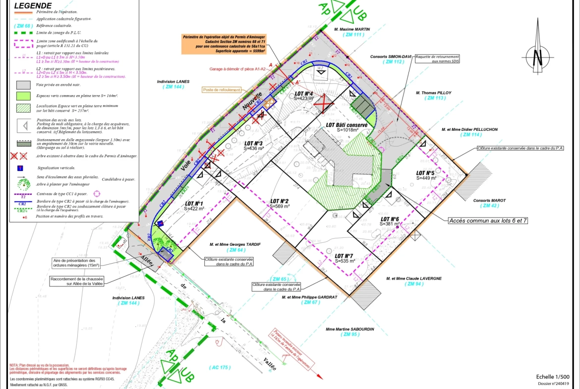 Terrain constructible à Meschers-sur-Gironde de 381 m² avec exposition sud-est 