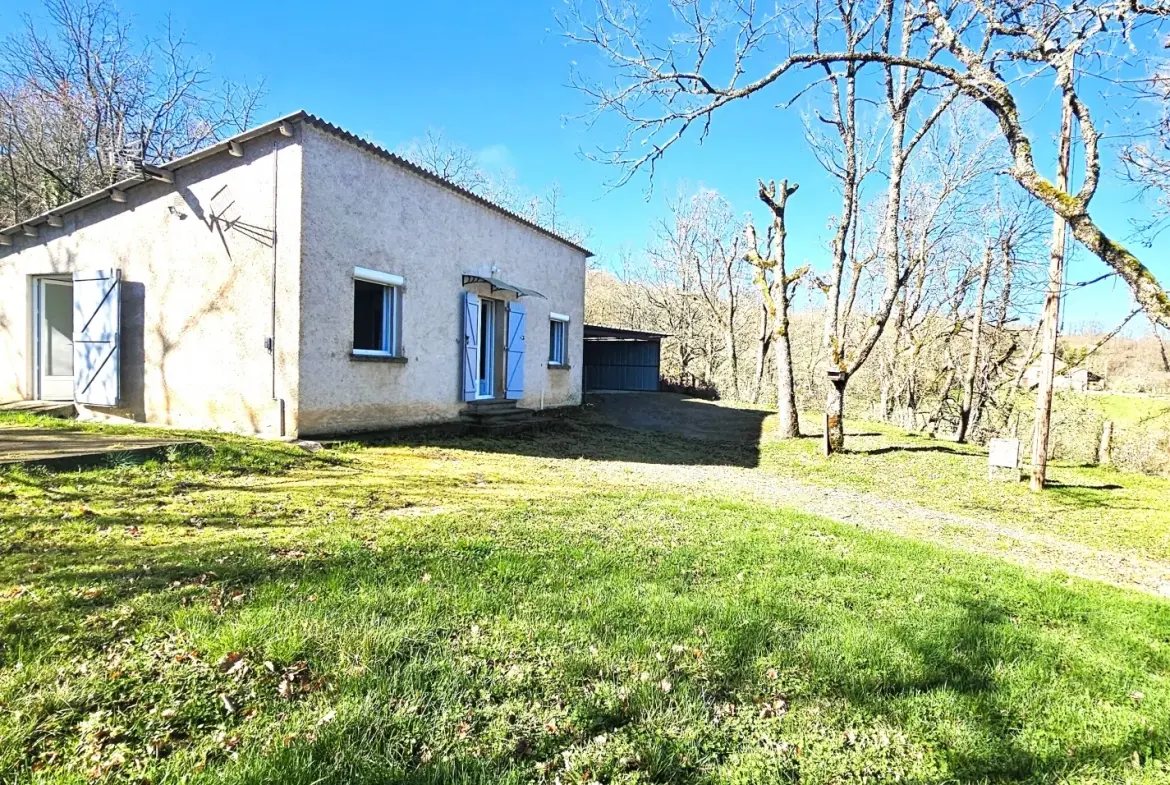 Maison de plain-pied à Milhars avec terrain de 970 m², proche Cordes-sur-Ciel 