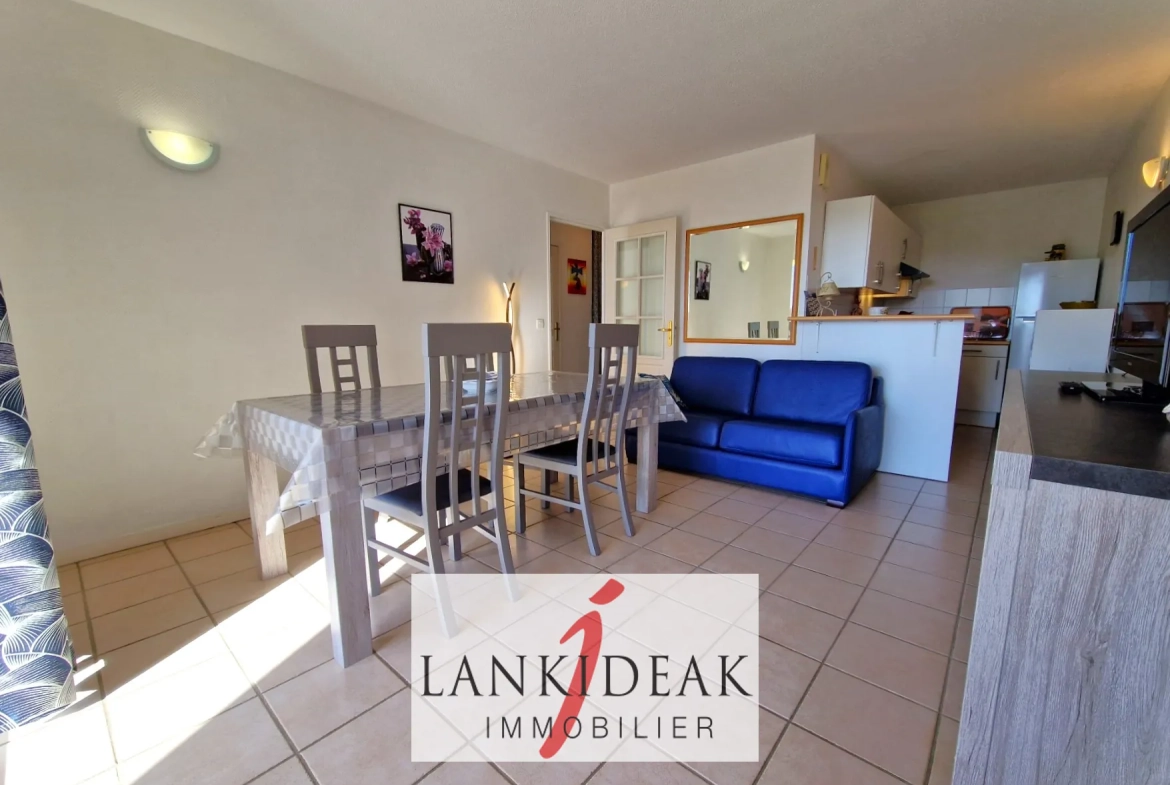 Appartement T2 bis de 48 m² avec terrasse et piscine à Bassussarry 