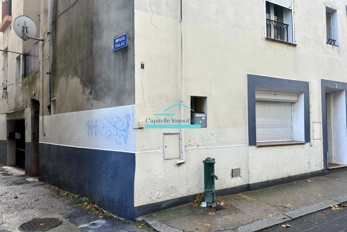 Achat appartement T4 en rez-de-chaussée avec cour et cave à Lodève 