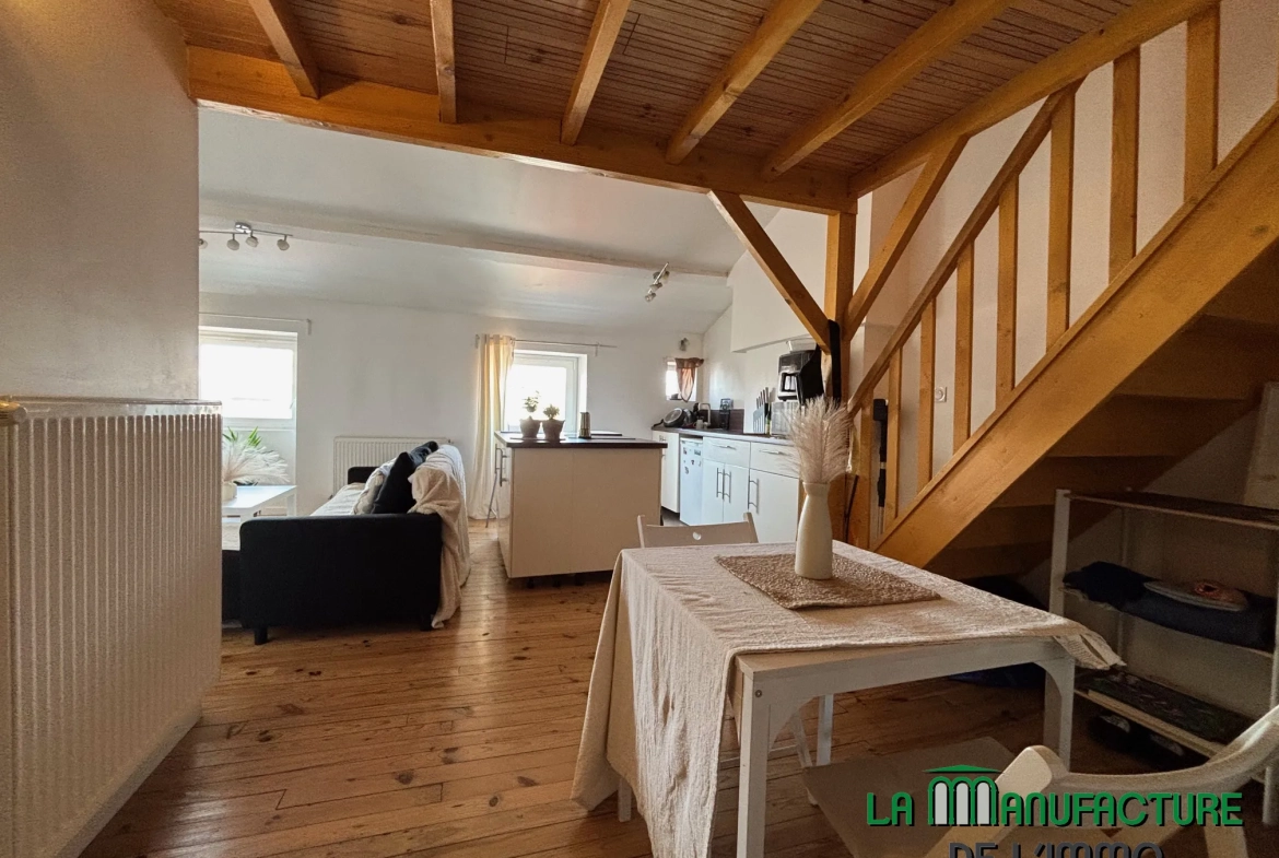 Appartement F1 loué à Saint-Étienne, rue de la République, dernier étage avec cave 