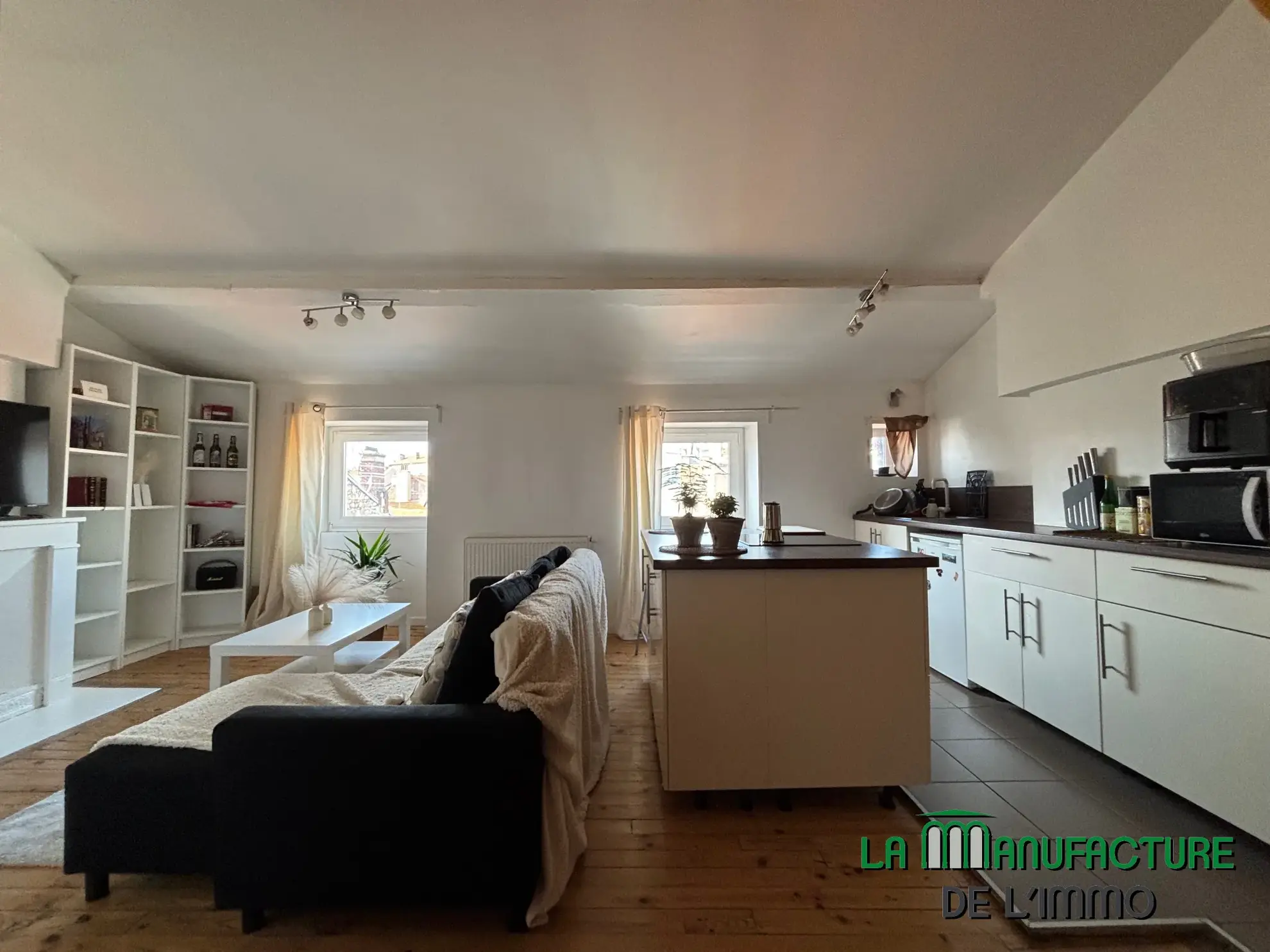 Appartement F1 loué à Saint-Étienne, rue de la République, dernier étage avec cave 