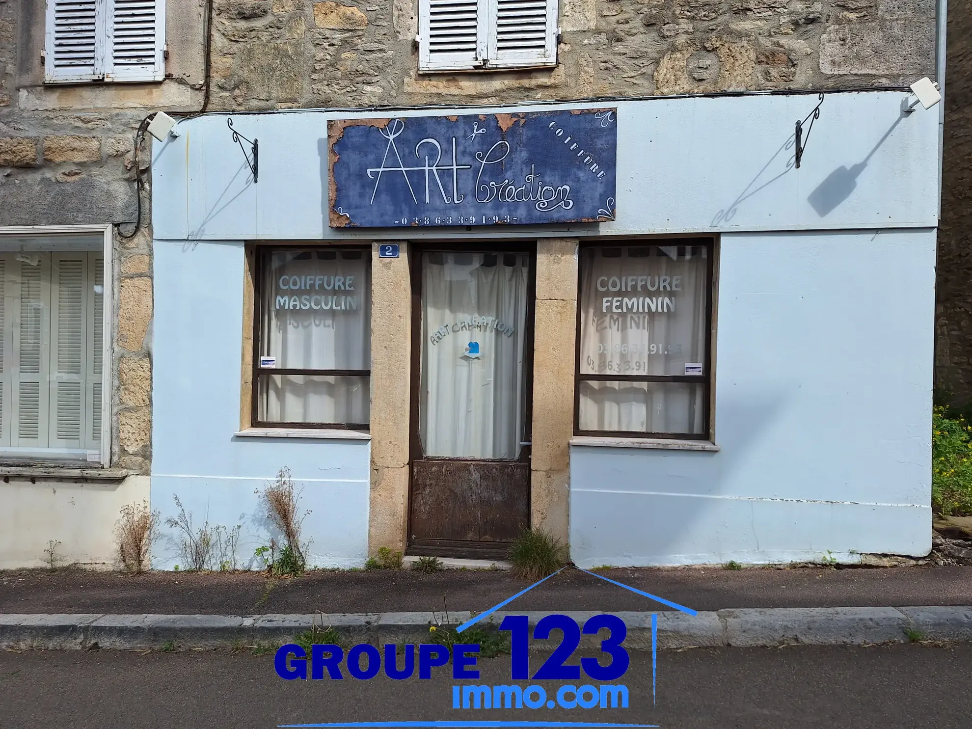 Ensemble immobilier à vendre au cœur de l'Isle-sur-Serein (89) avec maison et local commercial 