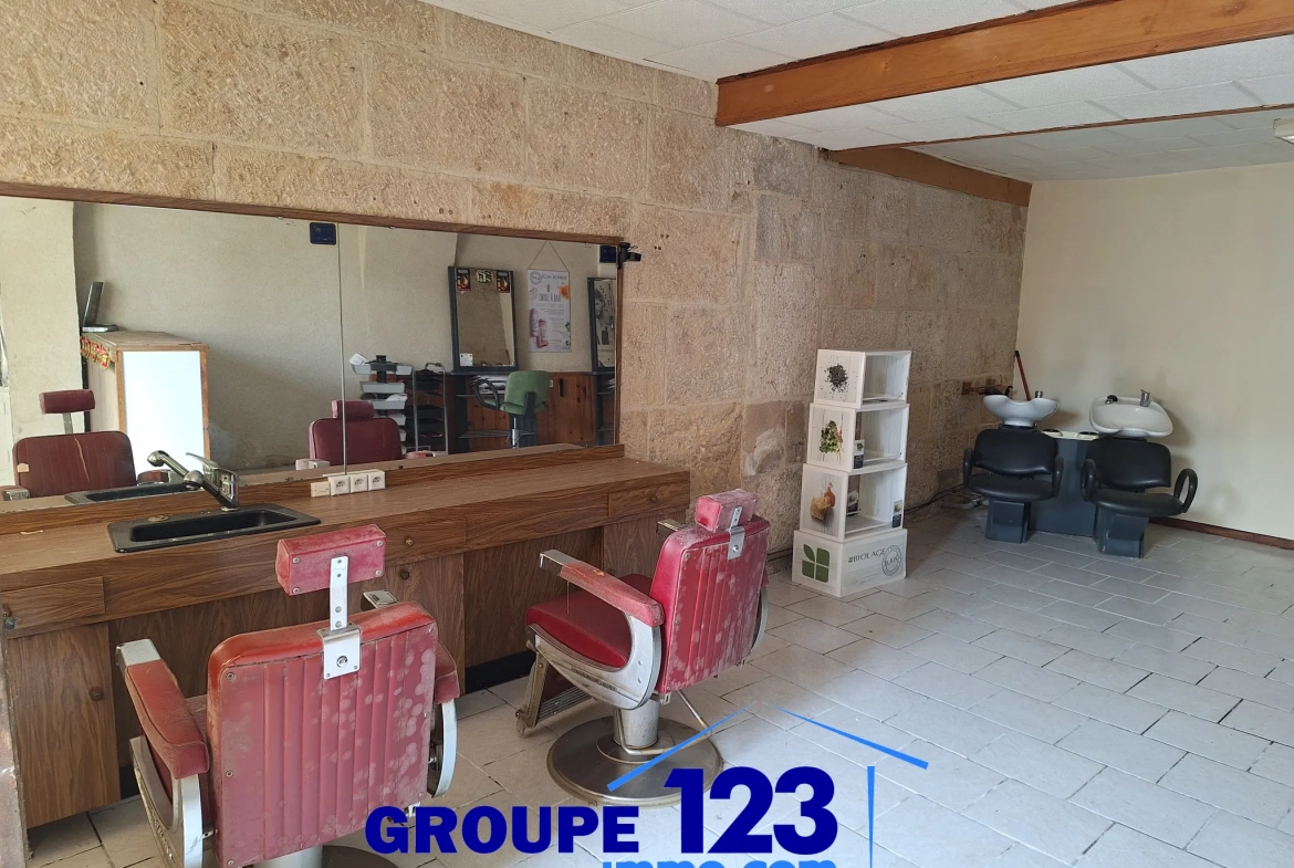 Ensemble immobilier à vendre au cœur de l'Isle-sur-Serein (89) avec maison et local commercial 