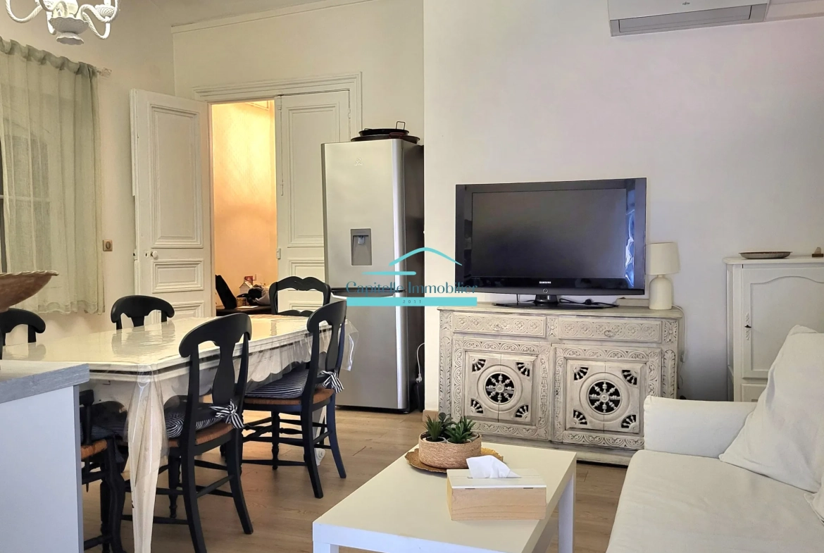 Vente appartement T3 de 51 m² à Frontignan centre, cave, jardin et cour 