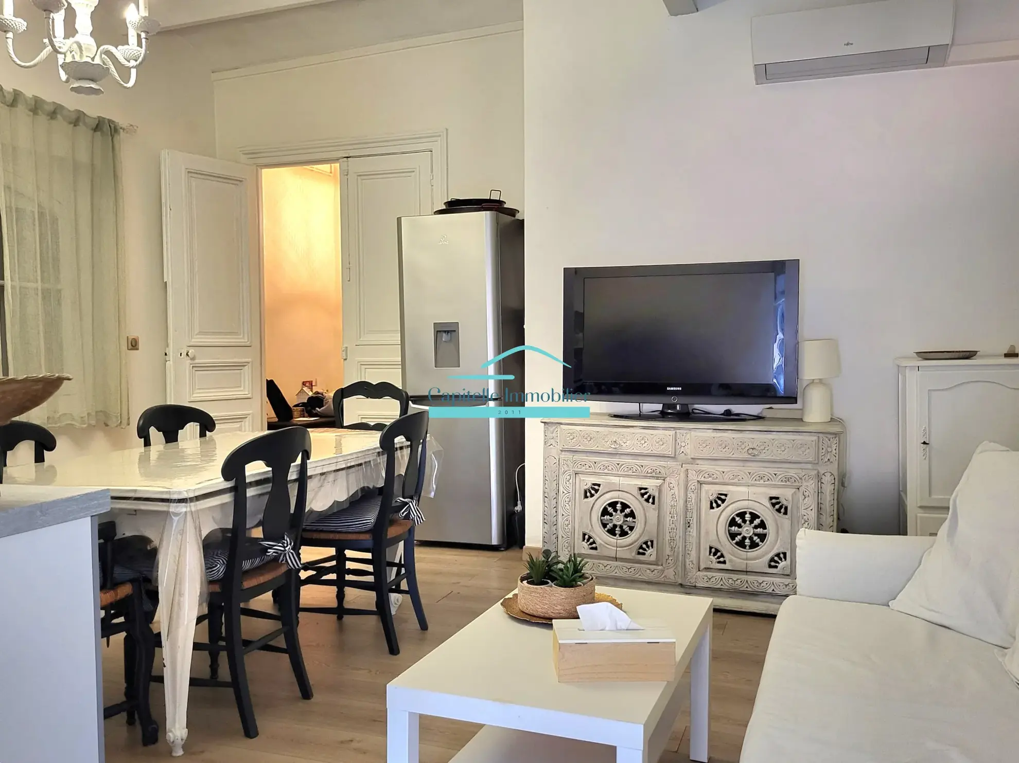 Vente appartement T3 de 51 m² à Frontignan centre, cave, jardin et cour 