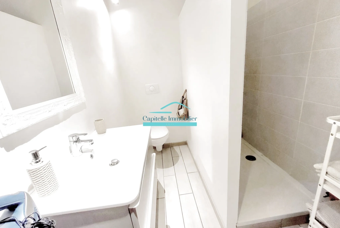 Vente appartement T3 de 51 m² à Frontignan centre, cave, jardin et cour 