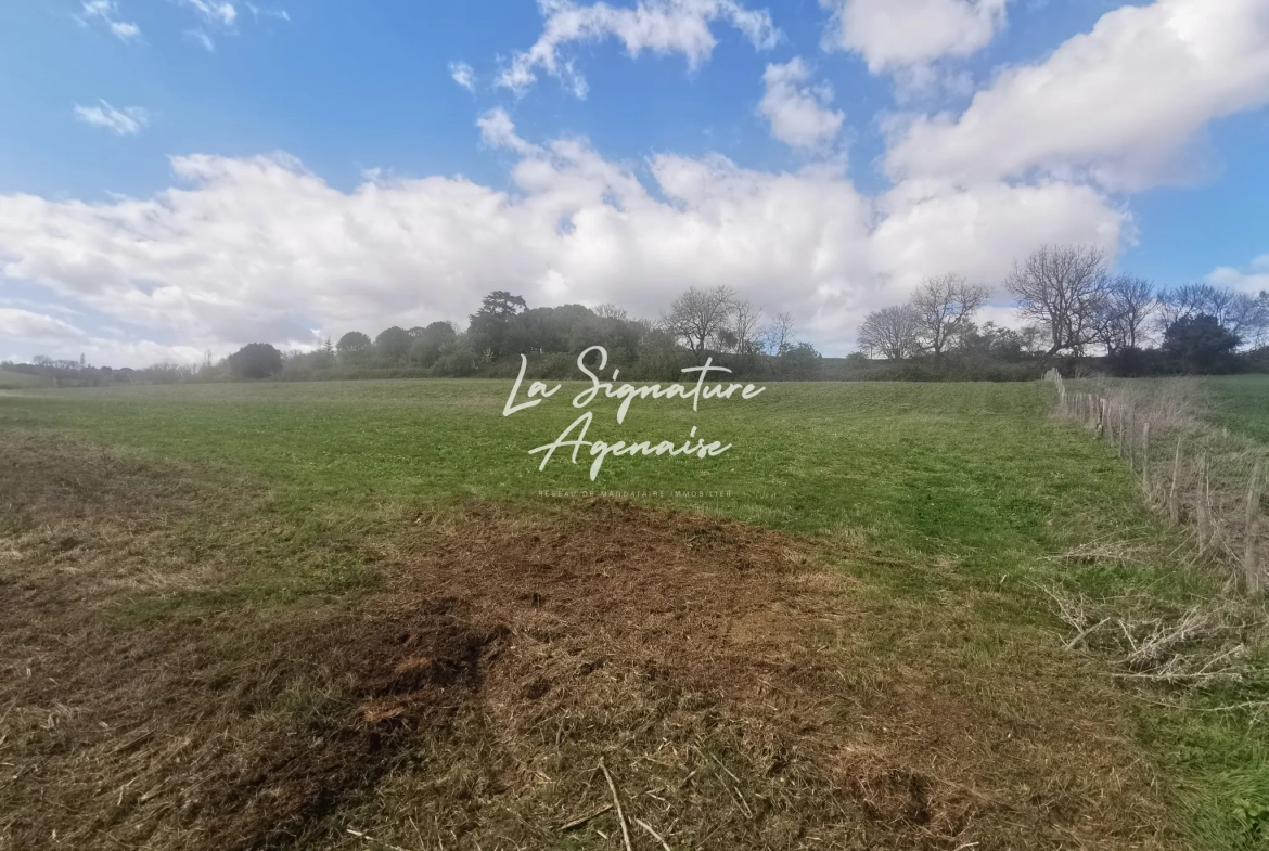 Terrain Agricole de 7400 m² à Gimbrede, calme et vue panoramique dans le Gers 