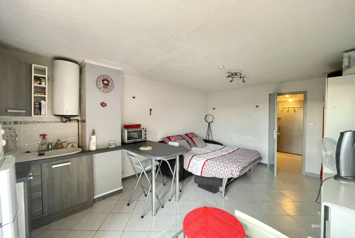 Studio cabine proche Mont Saint-Martin avec parking au Cap d'Agde 
