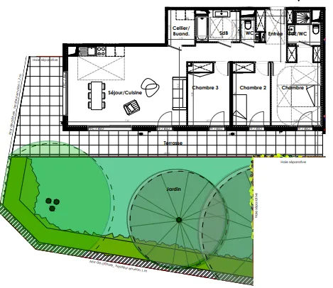 Appartement 3 pièces à Rodilhan – Livraison 2026, parking inclus 