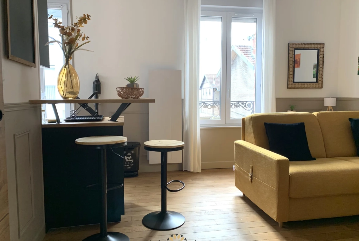 Studio rénové et meublé à Reims, investissement clé en main 