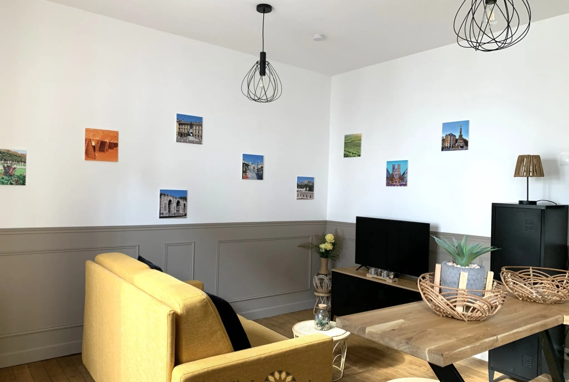 Studio rénové et meublé à Reims, investissement clé en main 