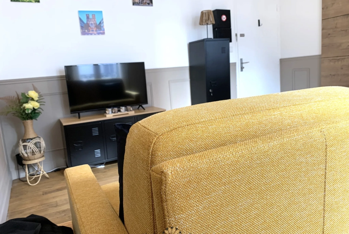 Studio rénové et meublé à Reims, investissement clé en main 