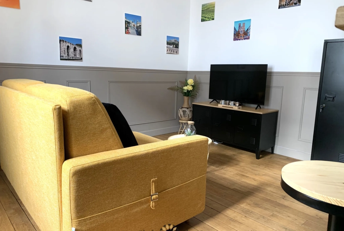 Studio rénové et meublé à Reims, investissement clé en main 