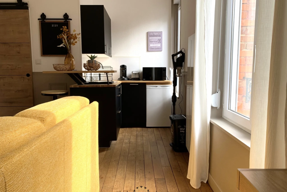 Studio rénové et meublé à Reims, investissement clé en main 