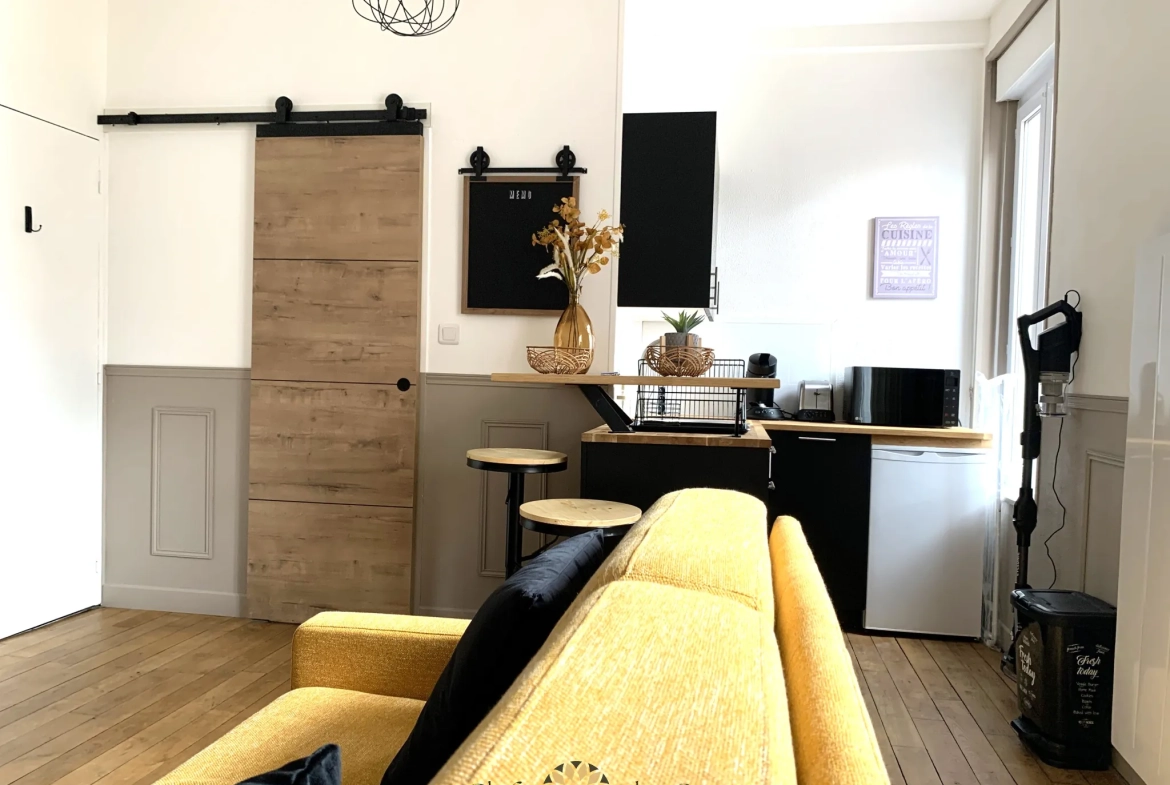 Studio rénové et meublé à Reims, investissement clé en main 