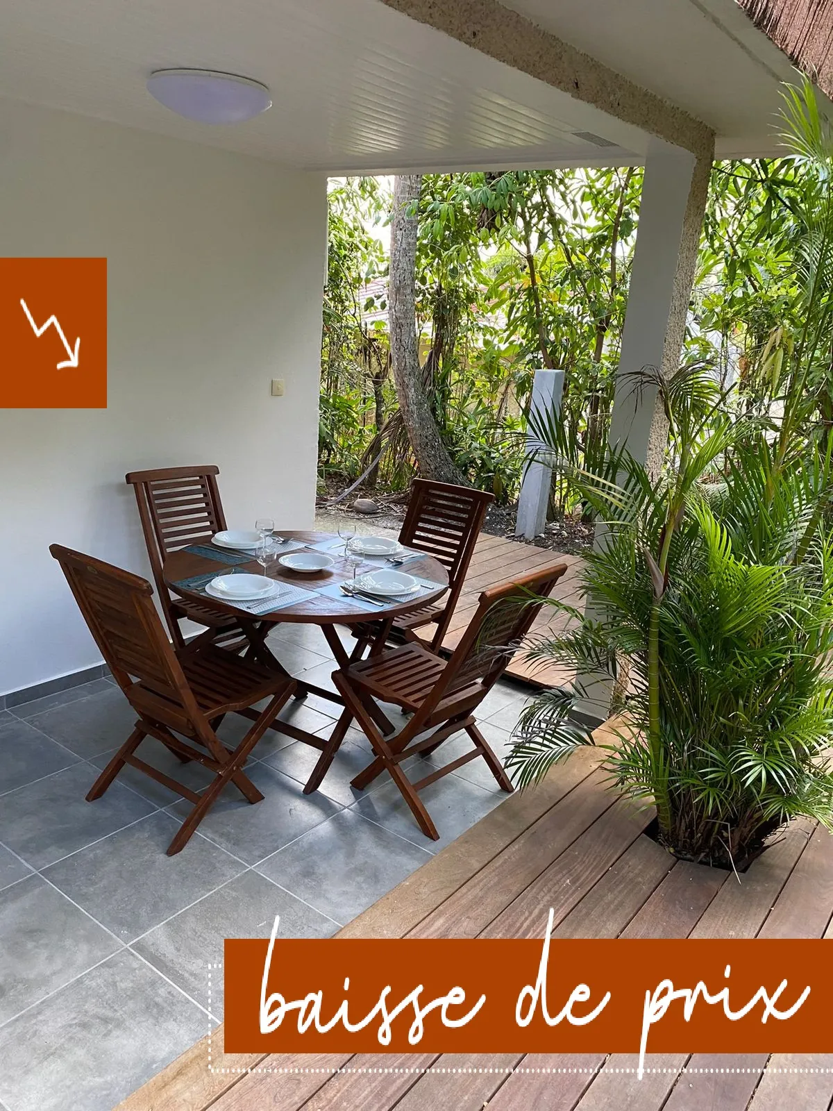 Appartement T2 entièrement refait à proximité de la plage aux Trois-Ilets 