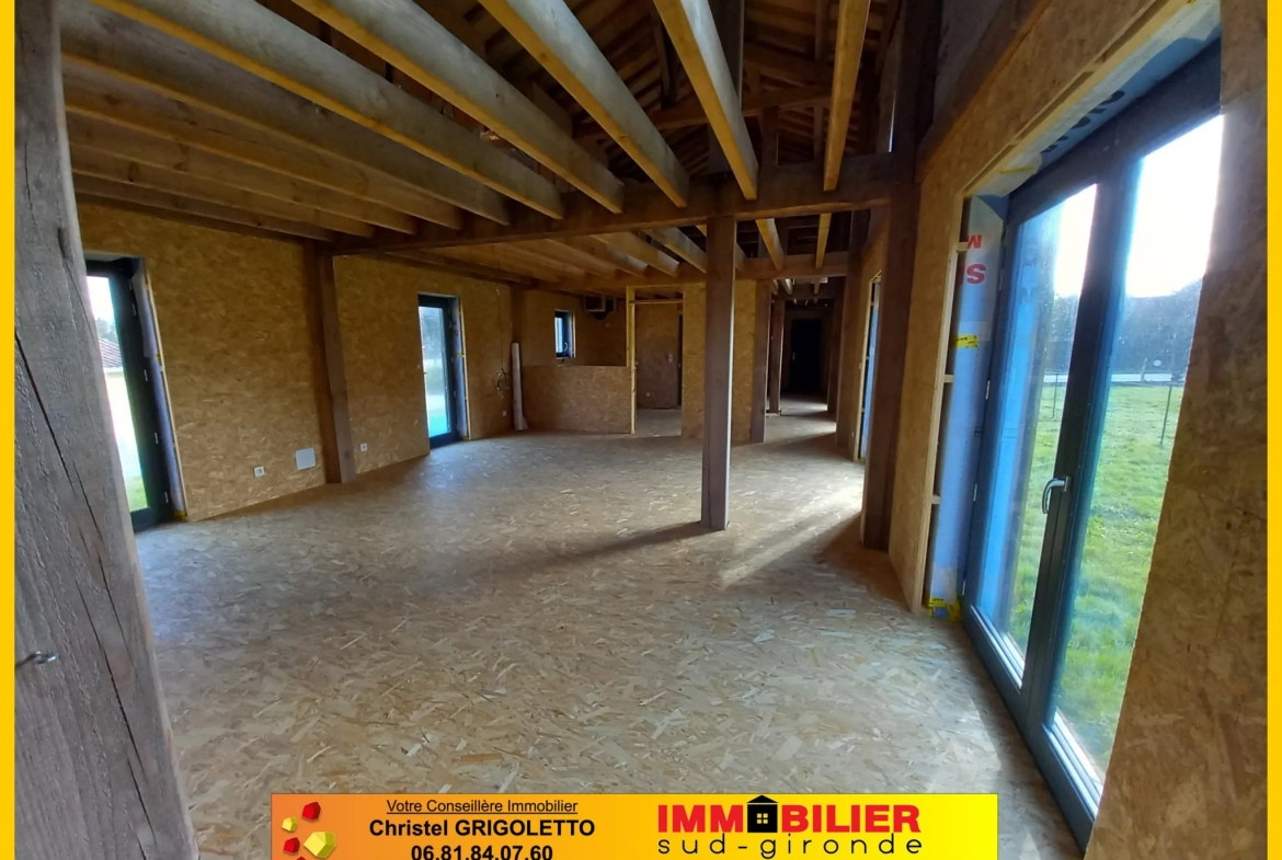 Belle maison passive rénovée avec 6 chambres à Auros, proche de Langon 
