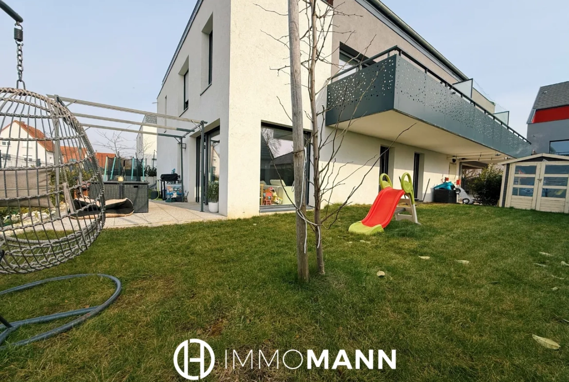 Superbe appartement en rez-de-jardin à Entzheim avec jardin privé de 129 m2 