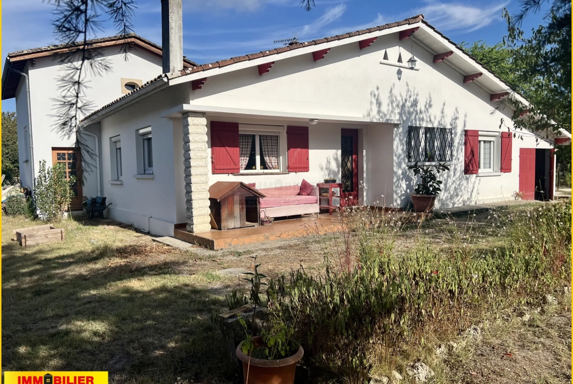 Belle maison familiale à Landiras avec jardin clos, proche des commodités 