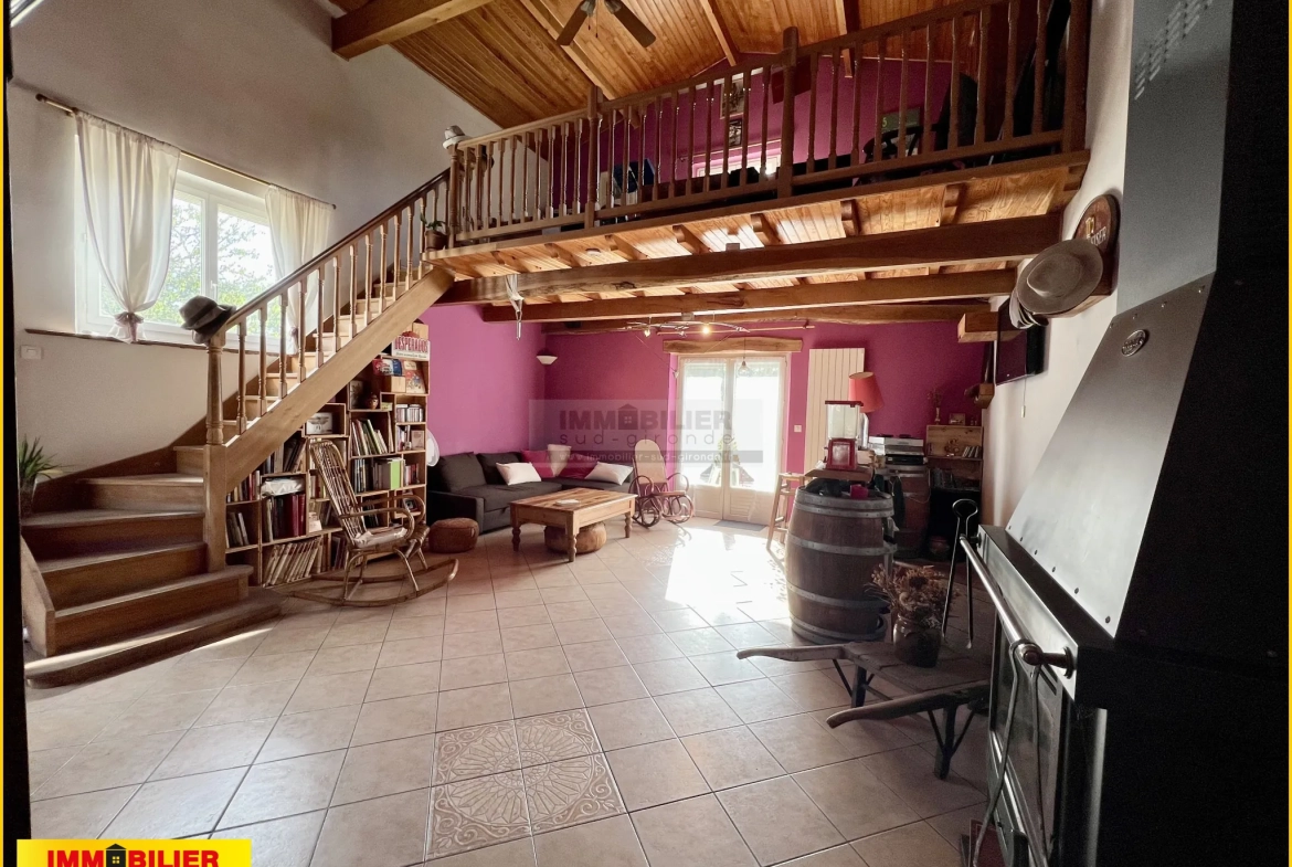 Belle maison familiale à Landiras avec jardin clos, proche des commodités 