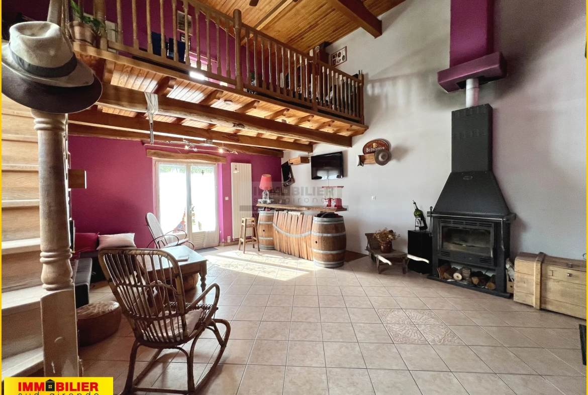Belle maison familiale à Landiras avec jardin clos, proche des commodités 