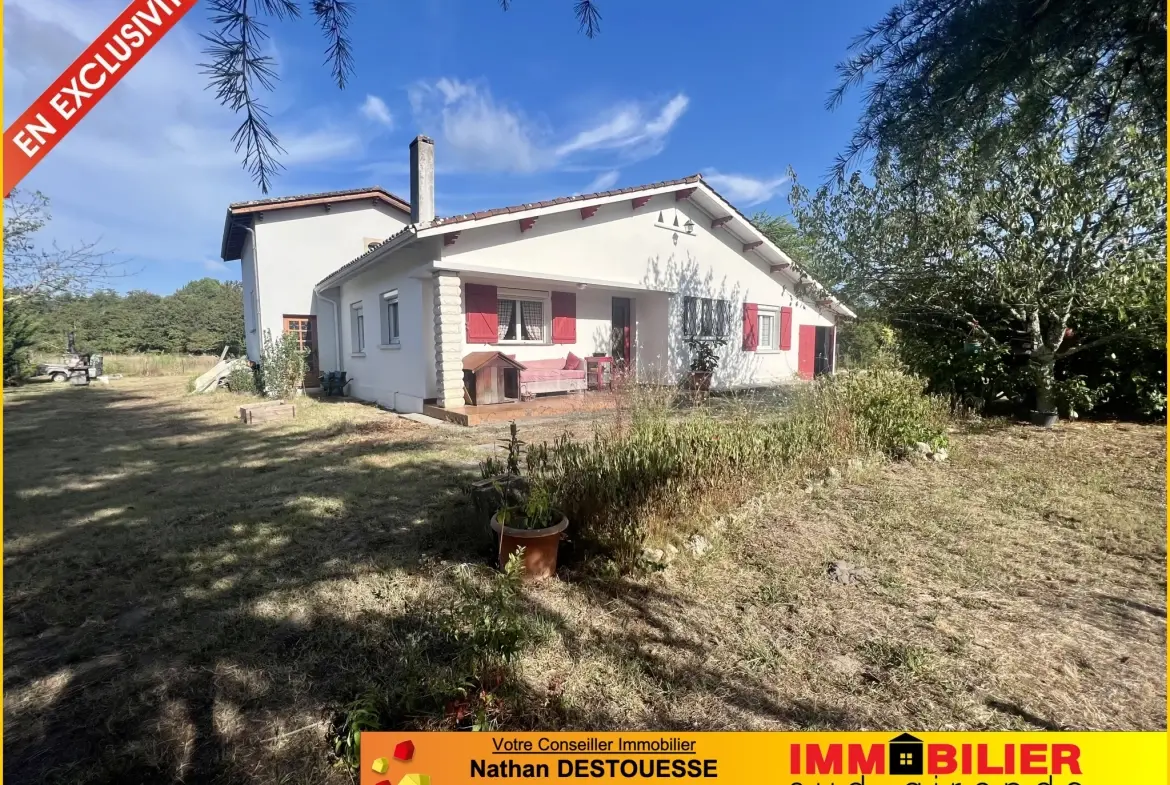 Belle maison familiale à Landiras avec jardin clos, proche des commodités 