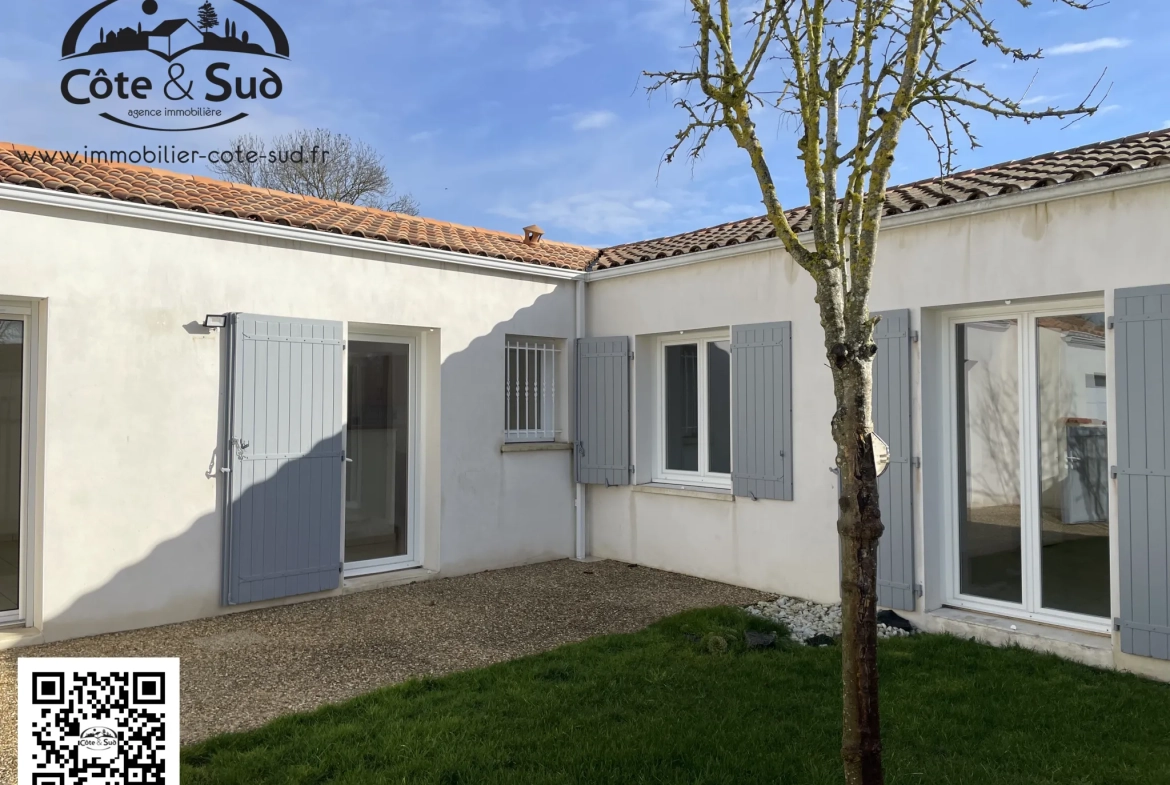 Maison de plain-pied lumineuse avec jardin et garage à Croix Chapeau 