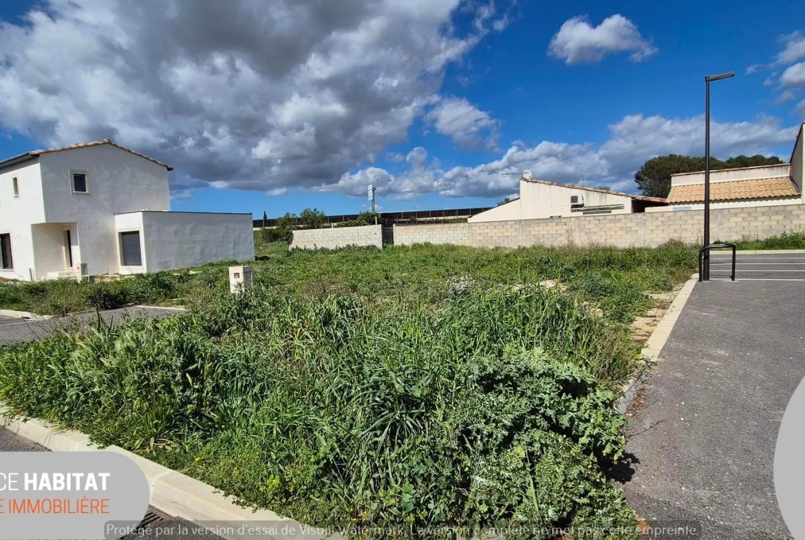 Terrain à bâtir viabilisé de 285 m² à Gallargues-le-Montueux, éligible PTZ 2025 
