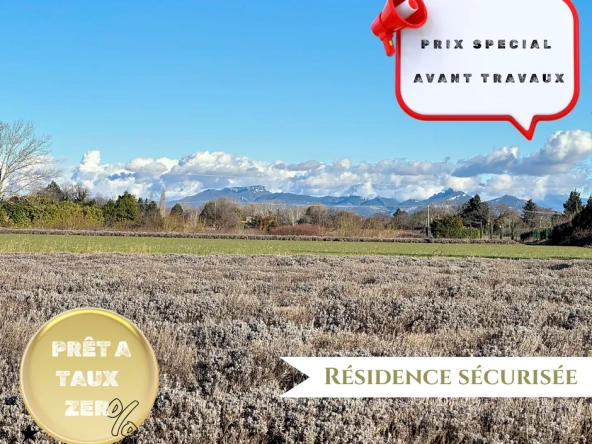 Terrain constructible sécurisé à Orange avec permis et viabilisation complète