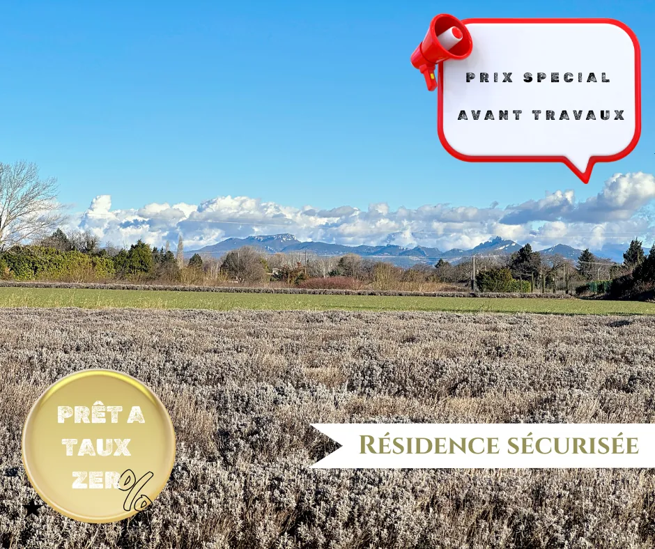 Terrain constructible sécurisé à Orange avec permis et viabilisation complète 