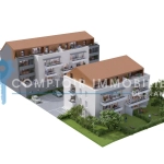 Appartement T2 à Rives de 46 m² avec balcon, proche Grenoble, Lyon et Chambéry